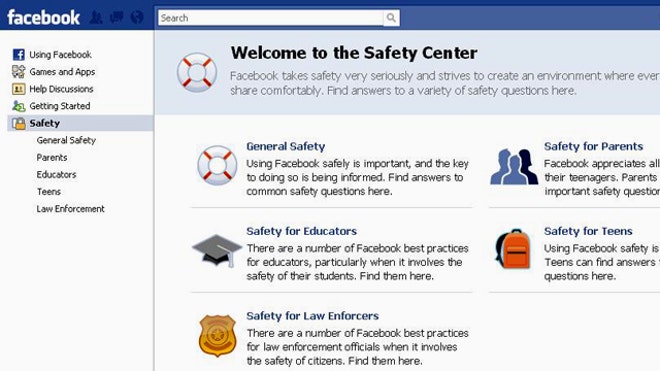 Facebook Safety Center